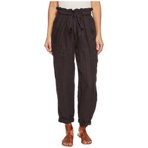 Free People Linen Paper bag Waist Pants